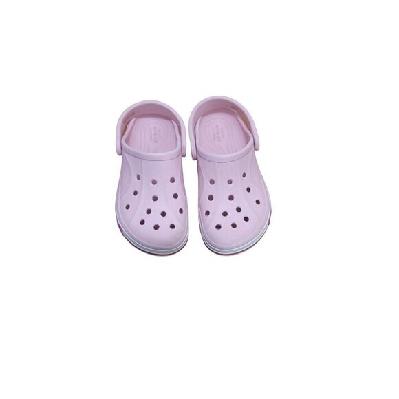 CROCS KIDS BAYABAND PINK RUBBER SLIP ON WATERPROOF SANDALS SIZE C10 - Picture 1 of 10
